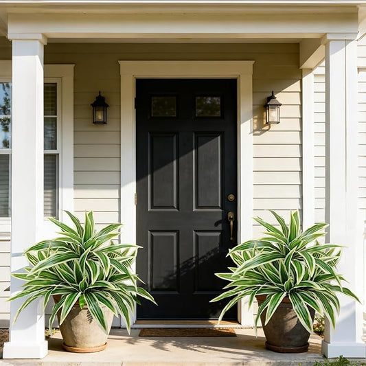 8Pcs Fake Ferns,2 Planter 35in Outdoor Faux Plants UV Resistant,3D Real Touch Fake Plants Total 160 Blades,Weatherproof Artificial Plants Outdoor Indoor for Garden Porch Home Decor