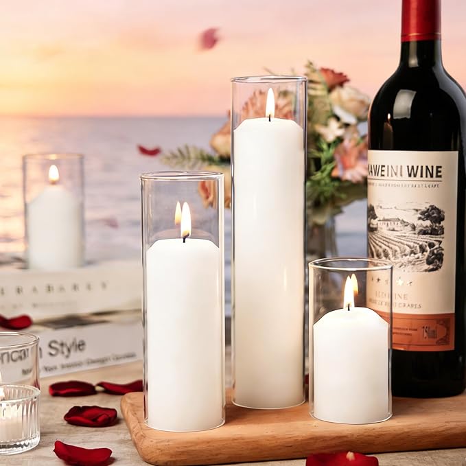 36 Pcs White Pillar Candles Bulk Set | Unscented Dripless Smokeless Wax Candles | 3 Assorted Sizes: 2x3, 2x4, 2x6 for Weddings, Hurricane Vases, and Centerpieces