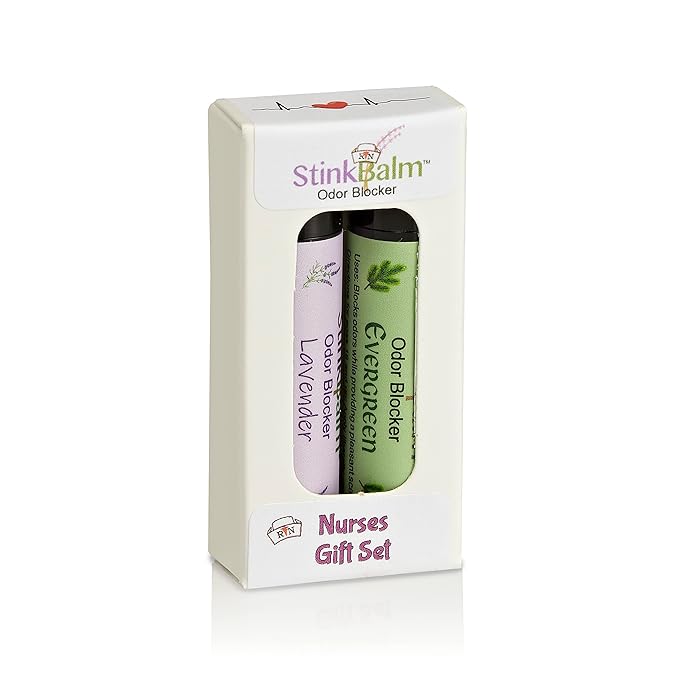 StinkBalm Odor Blocker Nurses Gift Set 2 Pack - Nurse Gifts for Women - Gifts for Nurses, Nurse Appreciation Gifts - Nurses Week Gifts - Nursing Gifts, New Nurses Gifts, Nursing Graduation Gifts - RN