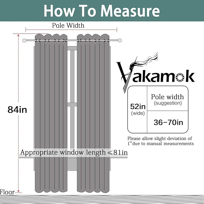 Yakamok Wide Thermal Blackout Patio Door Curtain Panel, Dove Grey Grommet Sliding Door Insulated Curtains, Extra Wide Curtains for Sliding Glass Door, Dove Gray, W52 x L84, 1 Panel