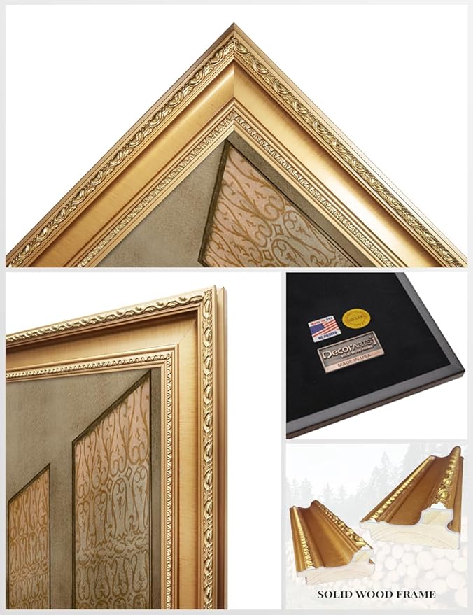 DECORARTS - The Last Supper by Leonardo Da Vinci Giclee Reproducation, Giclee Prints Acid Free Cotton Canvas with Matching Gold Solid Wooden Frame. Total Framed Size: 28.5" W x 16.5" H