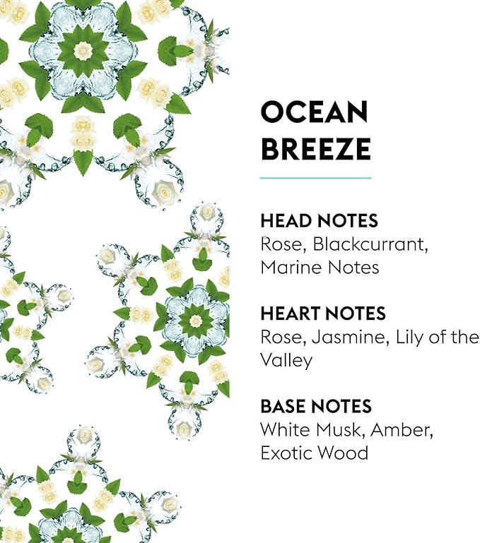 Maison Berger Ocean Breeze Lampe Berger Refill, 500 ml (16.9 fl oz), 2-in-1 Catalytic System, Neutralizes Odors and Diffuses Fragrance, Rose, Blackcurrant, Marine Notes, Jasmine, Made in France