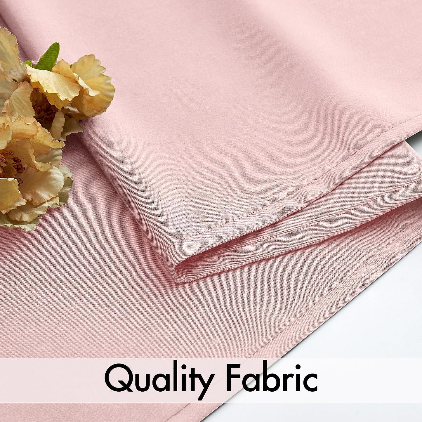 MIULEE Baby Pink Privacy Sheer Curtains That Let Light in 63 Inches Long Non-See-Through Semi Sheer Curtain Light Filtering Window Curtains Drapes for Living Room Bedroom 2 Panels Set 42 X 63