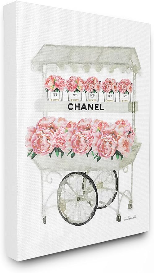 The Stupell Home Decor Collection Fashion Flower Stand Stretched Canvas Wall Art, Multicolor
