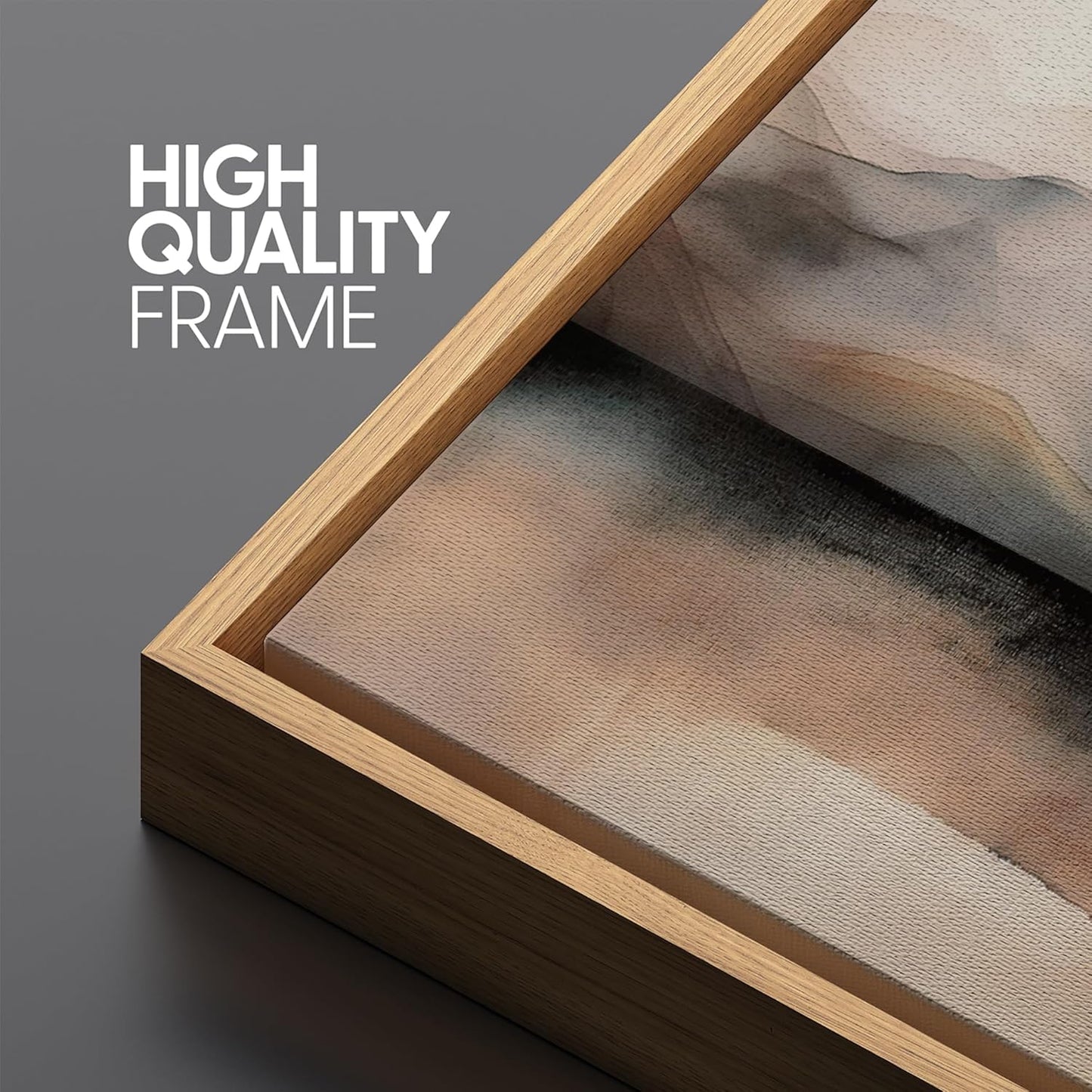 MUDECOR Large Framed Canvas Print Wall Art Abstract Mountain Hues Modern Minimalist Landscape Antique Retro Fine Art Illustrations Decorative Colorful for Bedroom - 60"x20"