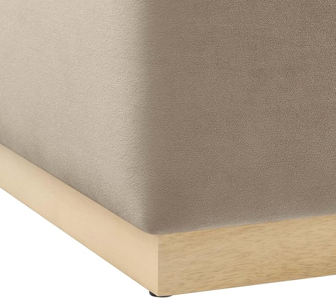 Modway Large 28" Square Performance Velvet Upholstered Upholstered Ottoman