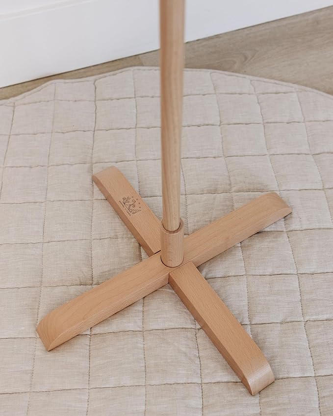Crib Mobile Arm Wooden Floor Stand, Baby Mobile Arm for Crib & Bassinet, Adjustable Height Universal Fit, 100% Natural Beechwood, Hanger Nursery Decor & Gift Accessories (Original) – Sorrel & Fern