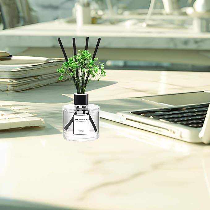 Reed Diffuser Set of 3 Pack,Fresh Clean Linen/Ocean Breeze/Eucalyptus & Mint Scented Oil Diffuser with Sticks(1.7 fl oz Each Pack),Air Freshener for Bedroom Bathroom Office | Shelf Decor