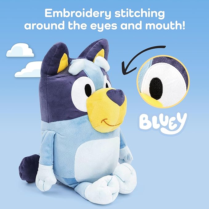 Jay Franco Plusg Pillow Buddy Super Soft Polyester Microfiber | Bluey 19 Inches