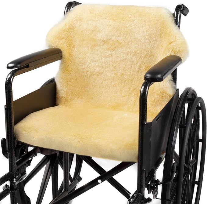 Natural Sheepskin for Bed Sores and Skin Irritation | Hastings 100% Real Medical Sheepskins with Non-Slip Back for Pain Relief and Discomfort, Wool Seat Pad, Natural, 2 ft x 3 ft.