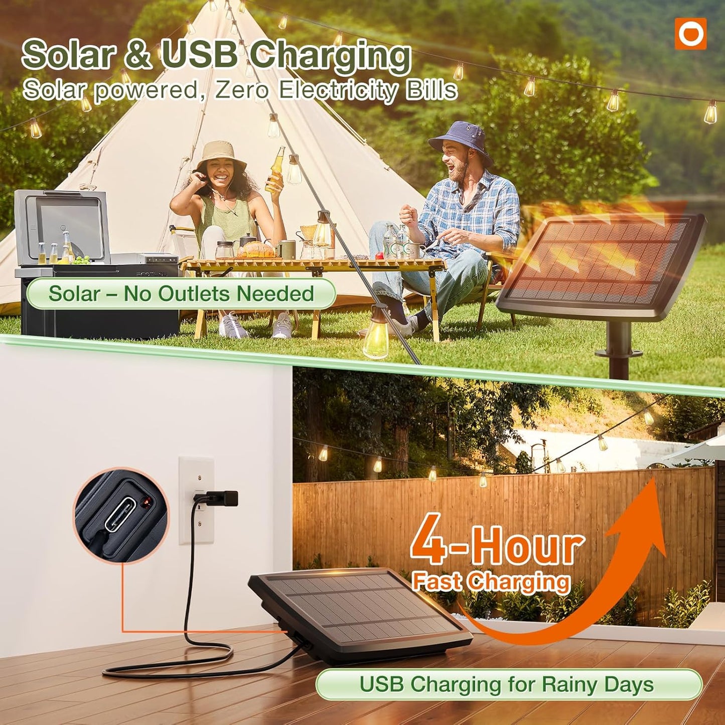 addlon 102(96+6) FT Solar String Lights Waterproof,Patio Light Solar Powered with Remote & USB Port 3 Modes, 30+2 LED Shatterproof Bulbs Outdoor Lighting for Camping Backyard Garden