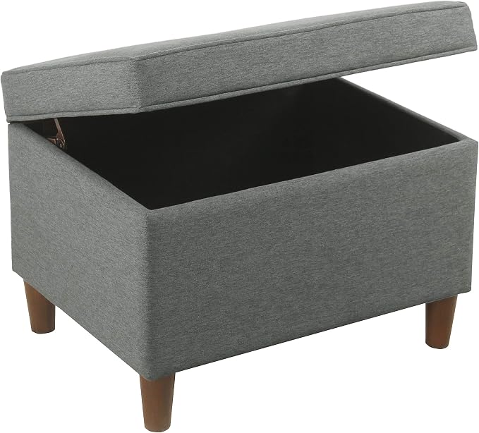 Spatial Order 24" Dinah Collection Storage Ottoman - Cool Light Gray