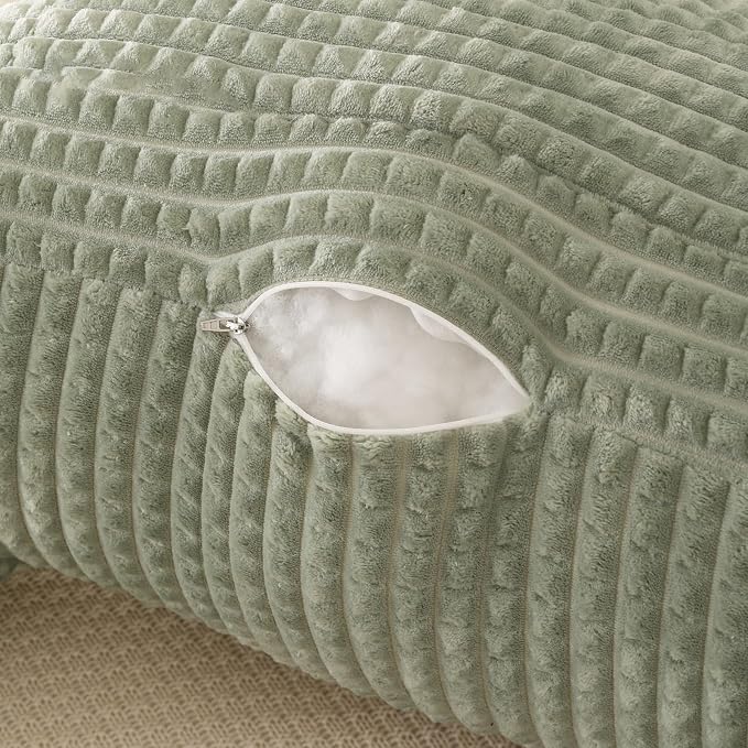 Reading Pillow with Arms for Sitting in Bed,Backrest,Green Flannel,M | 17" Backrest Supports Back for College Students,Elbows & Forearms for Dorm Reading,Gaming,Watching TV
