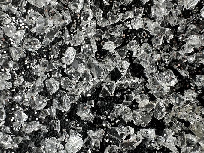 zoinart Handmade Large Glittery Crystal Canvas Wall Art, 24x48 Inches Black Abstract Modern Oil Paintings, Textured Contemporary Wall Art Ready to Hang