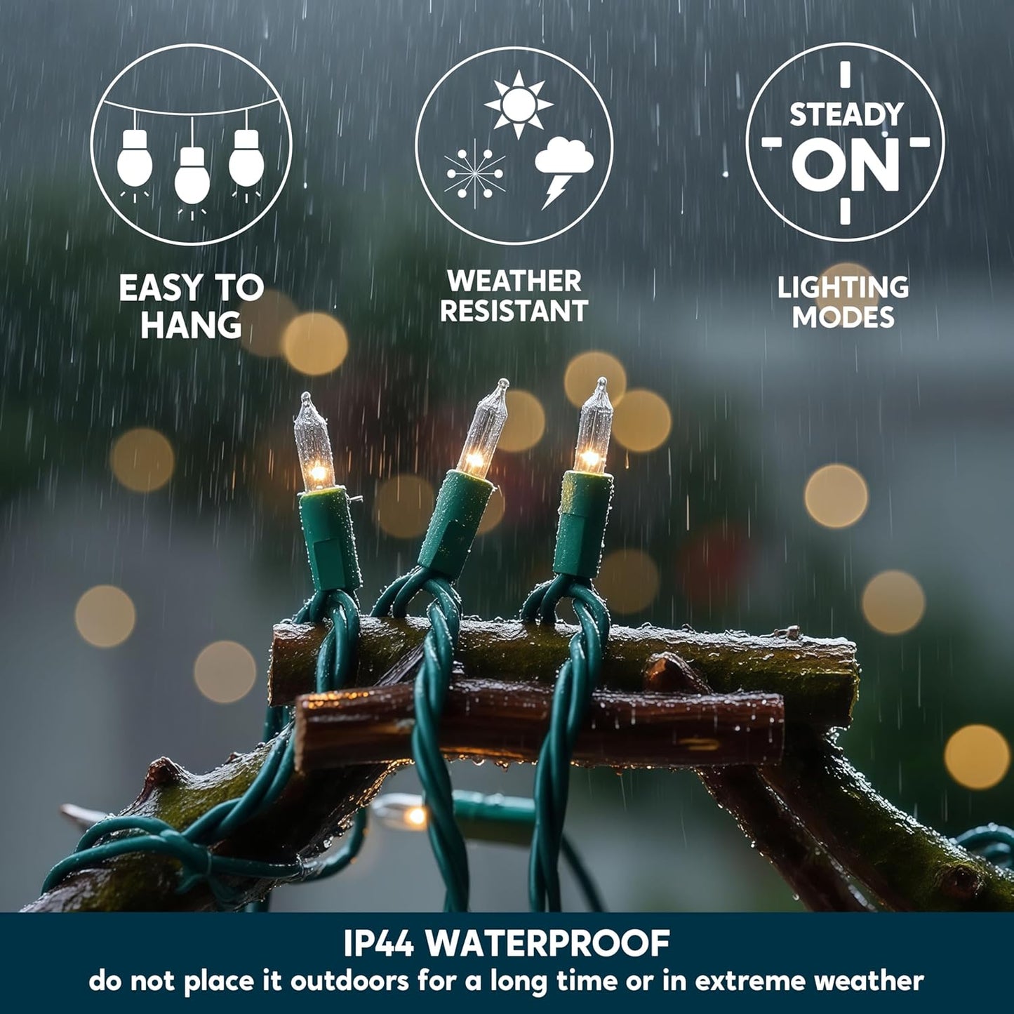 Joiedomi Clear Christmas String Lights Indoor,200(2x100) Mini Warm White Fairy Light,42.8 FT Lighting Decor for Patio Dorm Classroom Bedroom Holiday Wedding Party Garland Birthday Festival,Green Wire