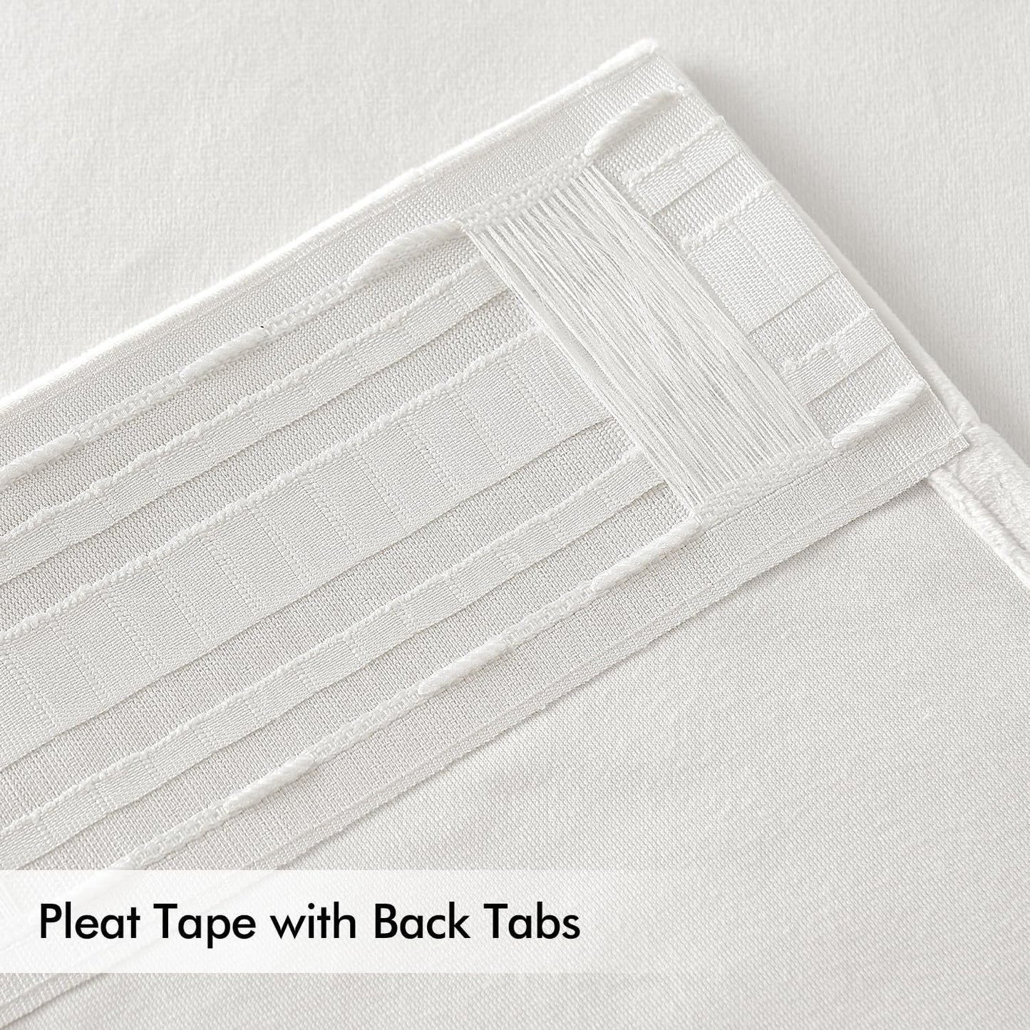 MIULEE White Velvet Curtains 108 inches Long 2 Panels - Luxury Pinch Pleated Room Darkening Window Drapes for Bedroom Living Room Thermal Insulated Super Soft, Back Tab Rod Pocket Elegant Decor