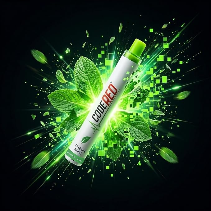 Code Red V-Aid Mullein Mint Diffuser - Plant-Based Herbal Diffuser Stick with Cool Mint, Mullein, Thyme - Relaxation Stick for Daily Balance - 600 Uses - 2 Pack