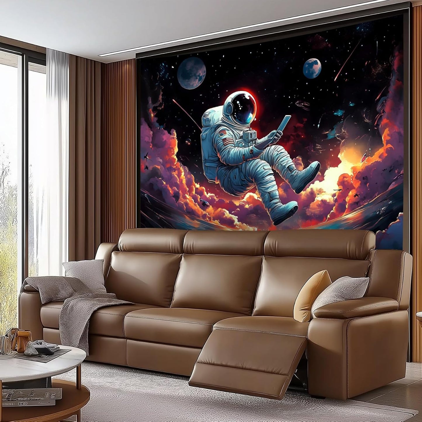 BVBOX Astronaut Tapestry Wall Hanging 79"x59" Space Galaxy Nebula Clouds Art Trippy Cosmic Cool Psychedelic Wall Blanket Decor for Bedroom Living Room Dorm