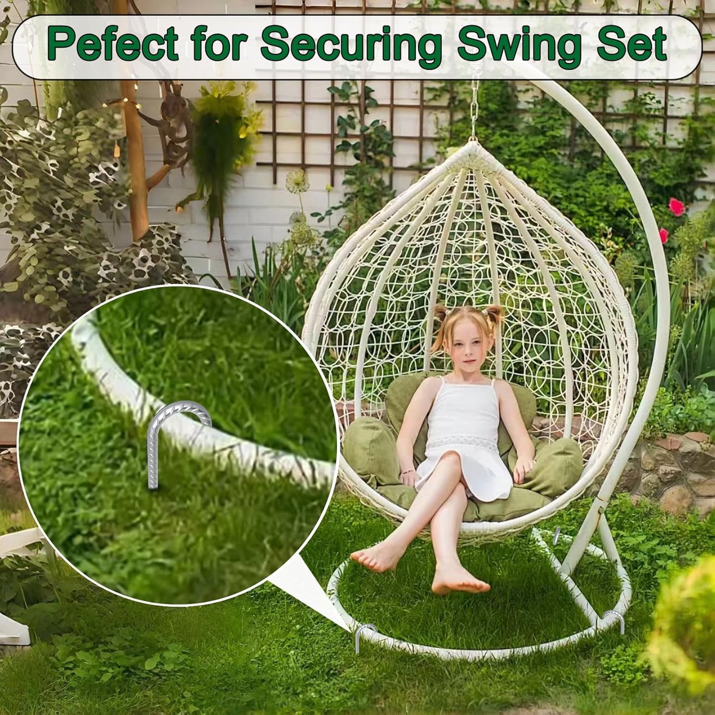 12 Inch Rebar Ground Stakes Heavy Duty J Hook 55 Pack Metal Spikes Galvanized Ground Anchors Tent Stakes for Fence, Bounce House, Gazebos and Outdoor Decorations Inflatables