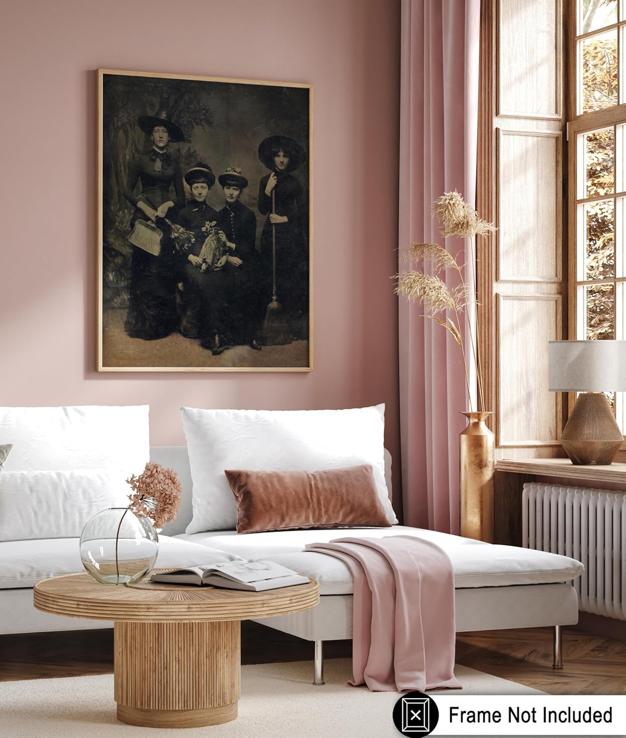 Poster Master Vintage Four Witches Coven Poster - Retro Witches Print - Witchcraft Art - Halloween Art - Gift for Men & Women - Gothic Decor for Living Room, Bedroom or Dorm - 8x10 UNFRAMED Wall Art