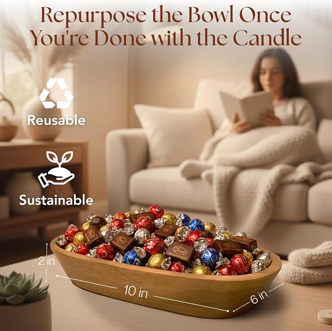 Dough Bowl Candle Co. Cherry Candle - Black Cherry Bomb and Vanilla Scented Candles, 100% Soy Wax, Spring Gifts for Women and Men, 10x6 Large 3-Wick Odor Eliminating Aromatherapy Red Decor for Home