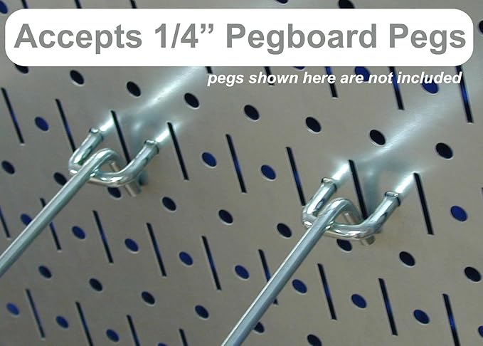 Wall Control Pegboard Organizer 4 ft. Metal Pegboard Standard Tool Storage Kit & Pegboard Shelf 6in Deep Pegboard Shelf Assembly for Pegboard and Slotted Tool Board – White