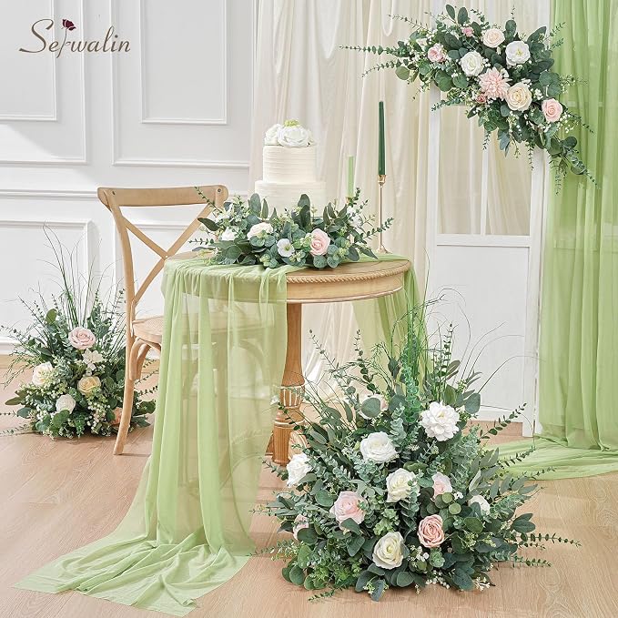 Serwalin 130 Pcs 8 Kinds Mixed Eucalyptus Stems Bulk,Artificial Greenery Silver Dollar Eucalyptus Leaves Picks for Centerpieces Vase DIY Bouquet Arrangement Home Decor