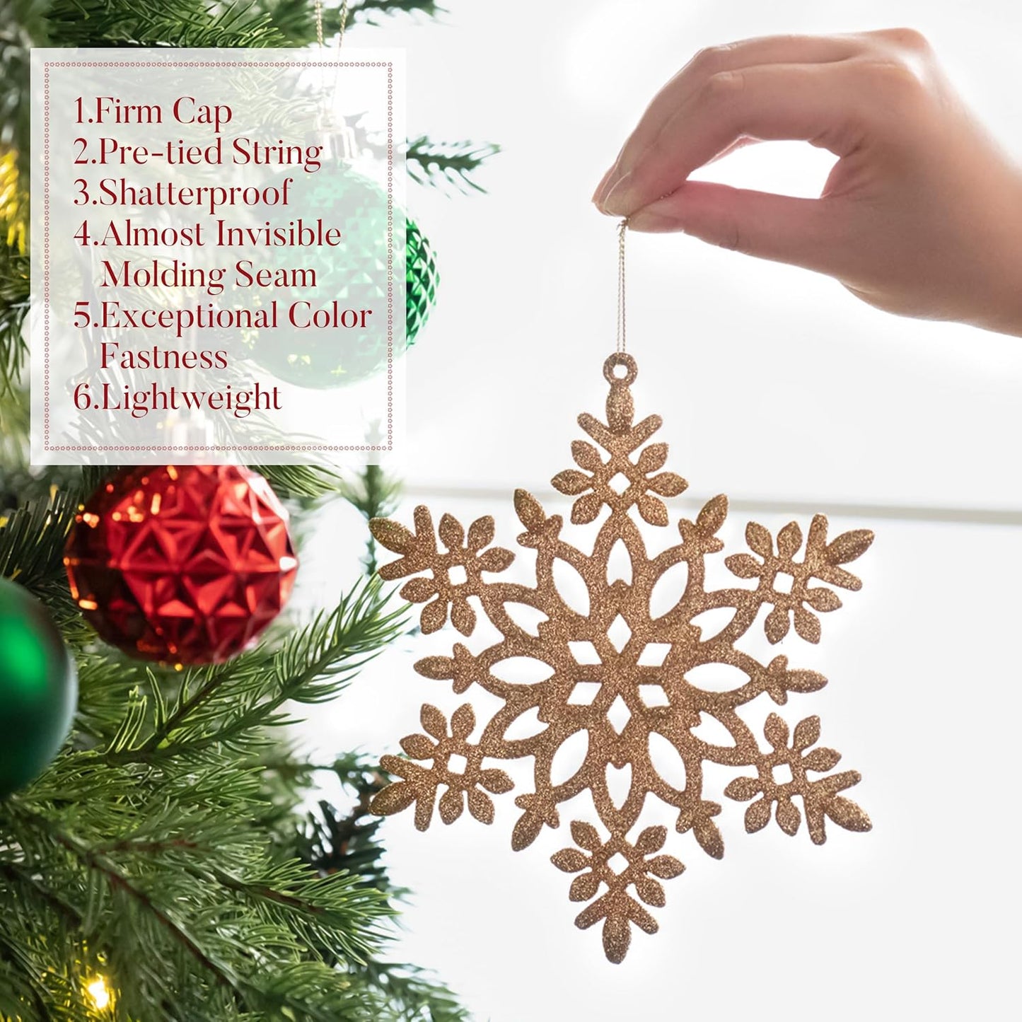 Valery Madelyn Christmas Tree Decorations Ornament Set for Fall Halloween, 50ct 2 Inches Red Green and Gold Shatterproof Christmas Ball Ornaments Hanging Xmas Holiday Party Decor