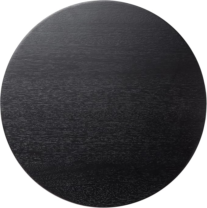 Kate and Laurel Foxford Tiered Round Side Table, 16 x 16 x 23, Black, Transitional Two-Tier Circle Nightstand Table with Storage and Resilient Wood Construction for Bedroom Decor