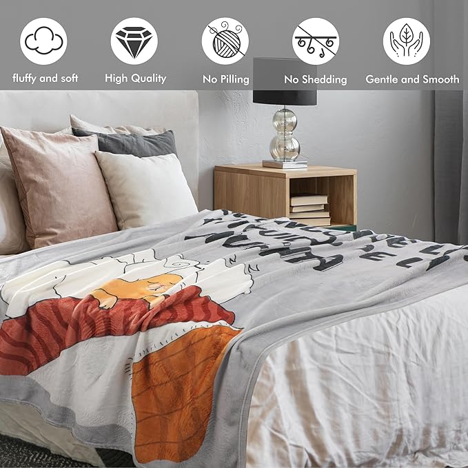 Abuela Gifts Throw Blanket in Spanish, Funny Saying Cute Print Soft Cozy Grey Flannel Blanket 50x60, Grandma Gifts from Grandkids, Home Decor for Bed Sofa