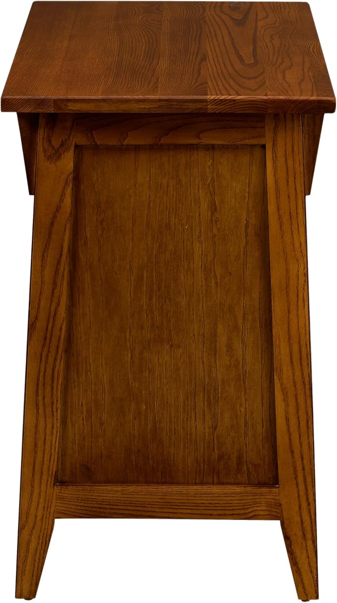 Leick Home 10032-RS Mission Cabinet End Table, Made with Solid Wood, Side Table for Living Room, Bedroom and Printer Stand, Russet Finish