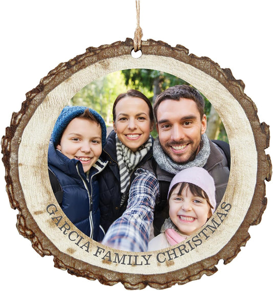 Let's Make Memories Personalized Photo Christmas Ornament - Decor - Customize Photo - 2025 Christmas Ornament - Round - with Message