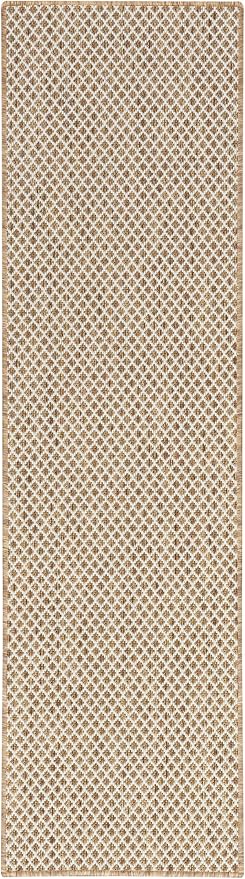 Nourison Home Courtyard Jute Ivory 2' x 6' Area Rug - Easy Clean, Non Shedding, Bed Room, Living Room, Dining Room, Kitchen (6' Runner)
