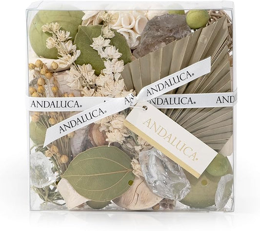 ANDALUCA Maison Box Fragrance Potpourri Decorative Vase & Bowl Filler Home Décor (Palm & Cedar)