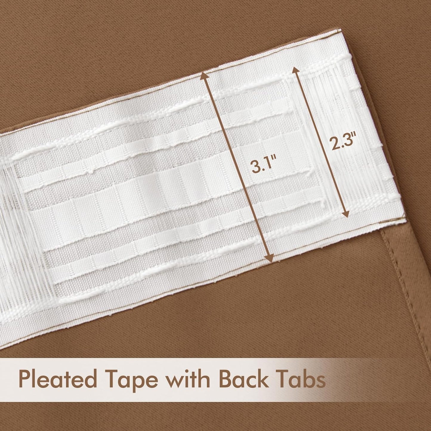 MIULEE Back Tab Blackout Curtains 84 Inch Length 2 Panels Set for Living Room Bedroom, Rod Pocket/Pinch Pleated Thermal Insulated Room Darkening Light Blocking Curtains 52x84 Inch, Cappuccino Brown