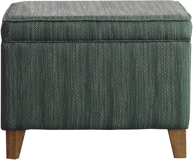 HomePop 24" Medium Square Storage Ottoman - Teal