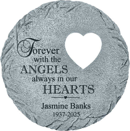 Let's Make Memories Personalized Always in Our Hearts Memorial Garden Stone - Sympathy Marker