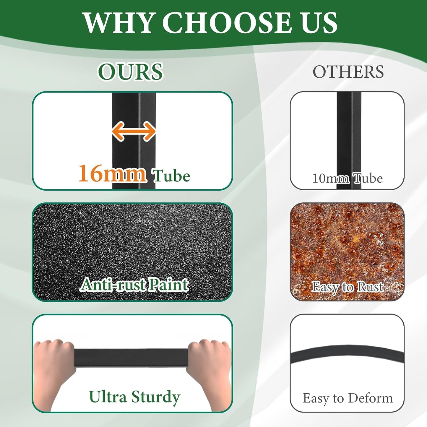 VINGLI Garden Arbor, Arch Archway for Wedding Ceremony Party, Steel Garden Trellis for Plant Climbing, Christmas Garden Decorations Pergola for Garden, Backyard, Lawn (Black, 75.5x22.8x94.5in)