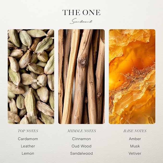 Scentiment The One Fragrance Oil – Cardamom, Leather, Lemon with Cinnamon & Sandalwood Scent for Diffusers, Aromatherapy Oil (20 mL)