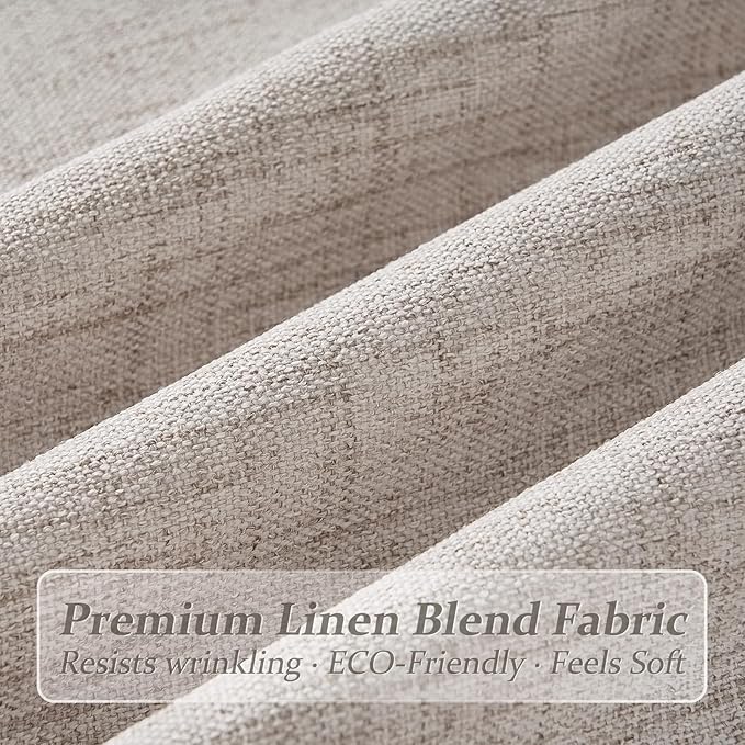 Taupe 70 Inch Extra Wide Sheer Windows Curtains 90 Inches Long Living Room