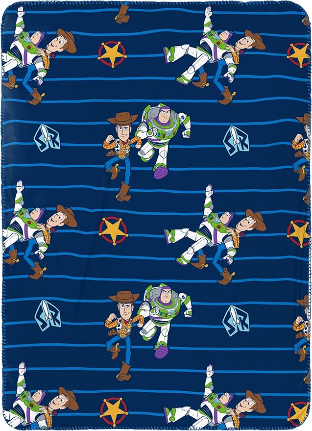 Jay Franco Disney Pixar Toy Story Travel Set - 3 Piece Kids Travel Set includes Blanket, Pillow, & Plush - Featuring Woody (Offical Disney Pixar Product)