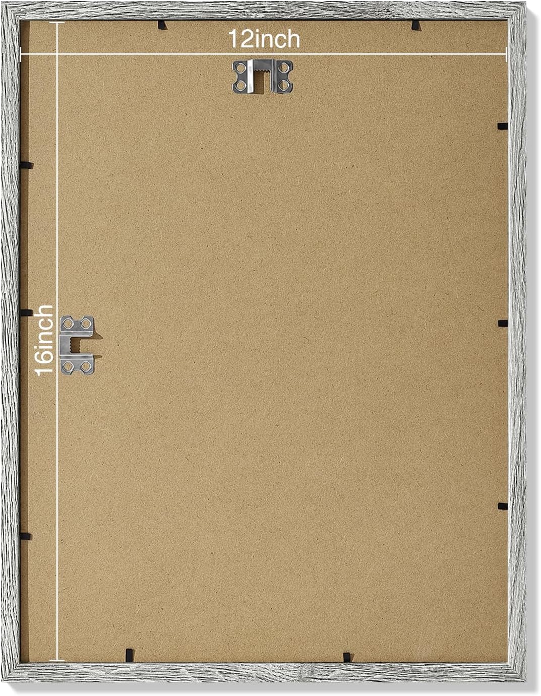 Vittanly 12x16 Picture Frames Set of 9, Shatter Resistant Plexiglass, Display 11x14 Pictures with Mat or 12x16 without Mat, Photo Frames for Wall Mount, Engineered Wood, Grey