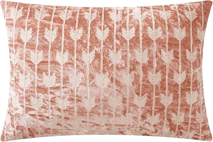 Chic Home Alianna 5 Piece Comforter Set Crinkle Crushed Velvet Bedding - Decorative Pillow Shams Included, King, Blush