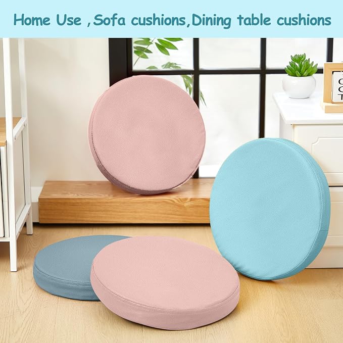 Juexica 3 Pcs Extra Thick Flexible Seating Floor Cushions Assorted Colored Pillow Floor Cushions for Classroom Soft Flexible Seating for Learning Sitting Office School Chair (Morandi Colors,Round)