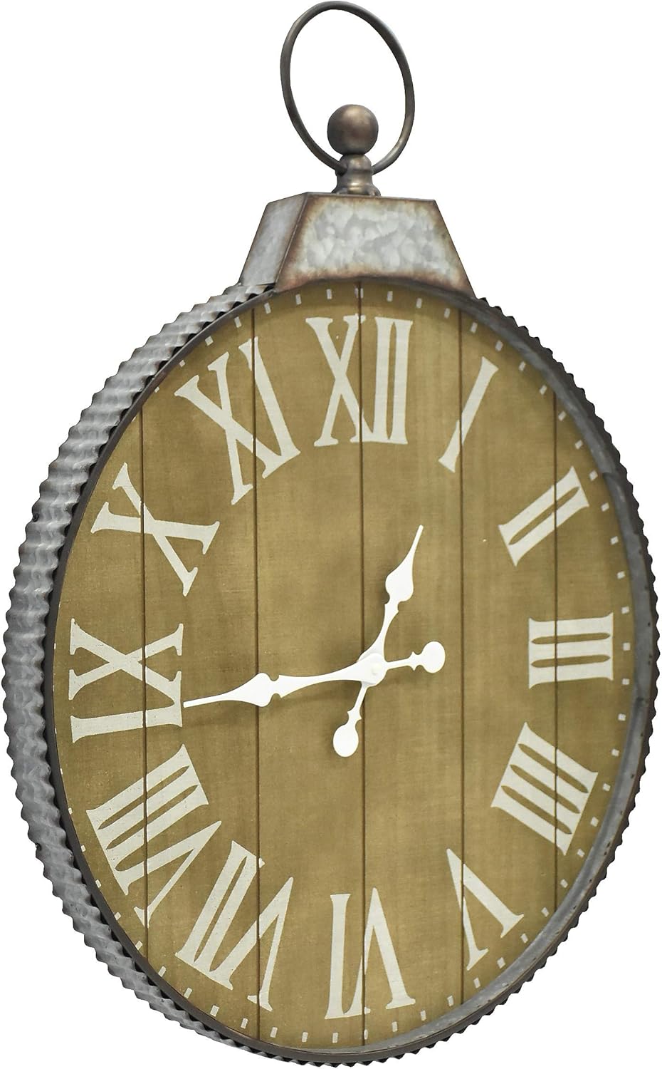 Oldtown 29" x 24" Hanging Ring Farmhouse Vintage Pocket Watch Country Style Wall Clock