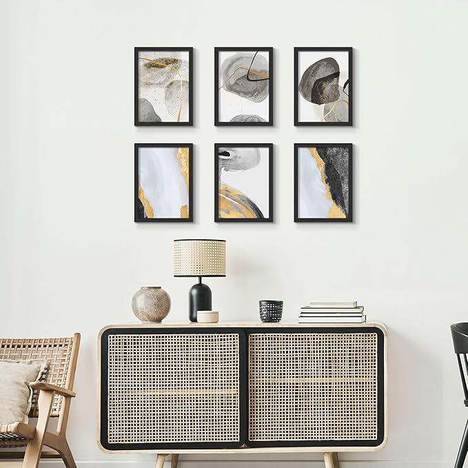 Picrit 5x7 Picture Frame Set of 12, Wall Gallery 5 x 7 Photo Frames without Mat, Multi Photo Display for Home Decor, Black