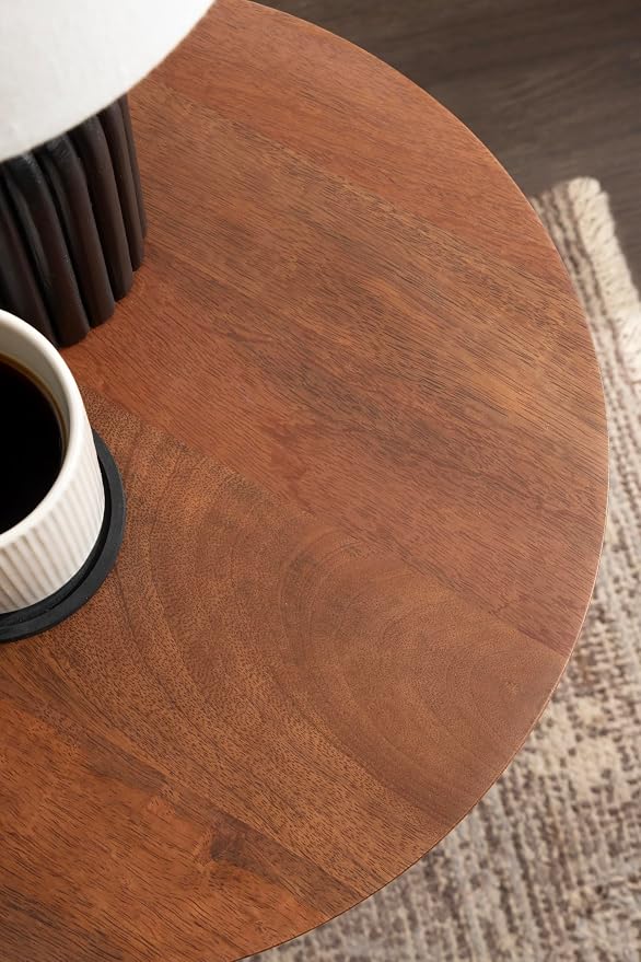 Kate and Laurel Ardentown Modern Round Wood Side Table, 16 x 16 x 24, Walnut Brown, Turned Leg Two-Tier End Table for Use as a Bedroom Nightstand or Living Room Plant Stand Table
