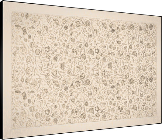 SIGNWIN 46"x60" Extra Large Framed Wall Art Vintage Botanical Sketch with Detailed Floral Pattern, Classic Nature Illustration for Home Living Room Bedroom Decor (Frame Assembly Required)