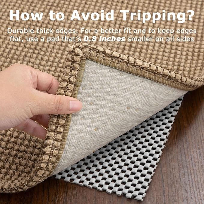 KOZYFLY Runners for Hallways 2.6x8 ft Washable Kitchen Runner Non Slip Rubber Backed Hall Runners Cotton Entryway Runner Rugs Floor Carpet for Indoor Backdoor Bedroom Kitchen, Tan/Orange/Brown