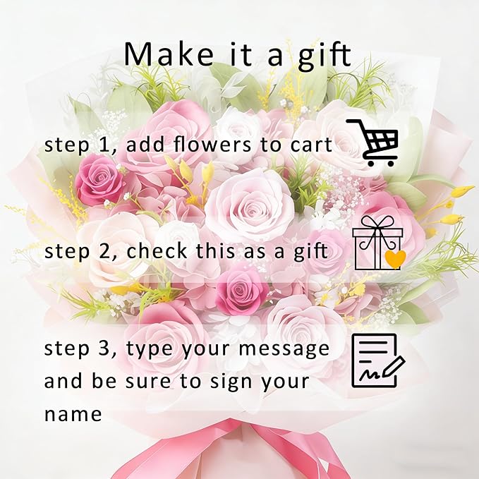 XTYFJGVA 12 Preserved Pink Roses Bouquet, Flowers for Delivery, Real Roses That Last 1-3 Years, Birthday Gifts for Women, Forever Flower Gifts for Mom, Wife, Grandma, Her on Mothers Day, Anniversary